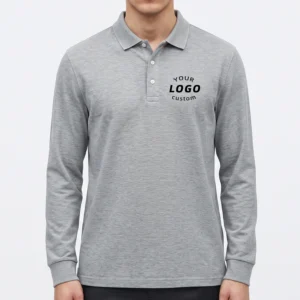 Custom Long Sleeve Facility & Housekeeping Work Polo Shirt | Commercial Cleaning & Janitorial Uniform
