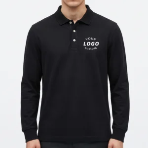 Custom Long Sleeve Heavy-Duty Industrial Work Polo Shirt | Automotive Construction & Trade Workwear
