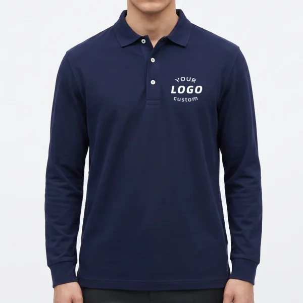 Custom Long Sleeve Corporate Team  Work Polo Shirt | Business & Office Uniform