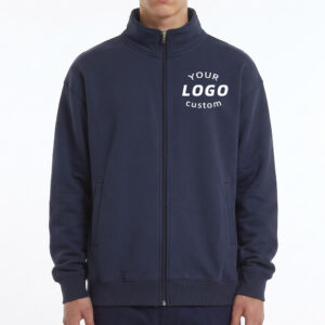Custom Team Uniform Embroidered Midweight Full-Zip Mock Neck Sweatshirt with Custom Logo | 8.85 oz.