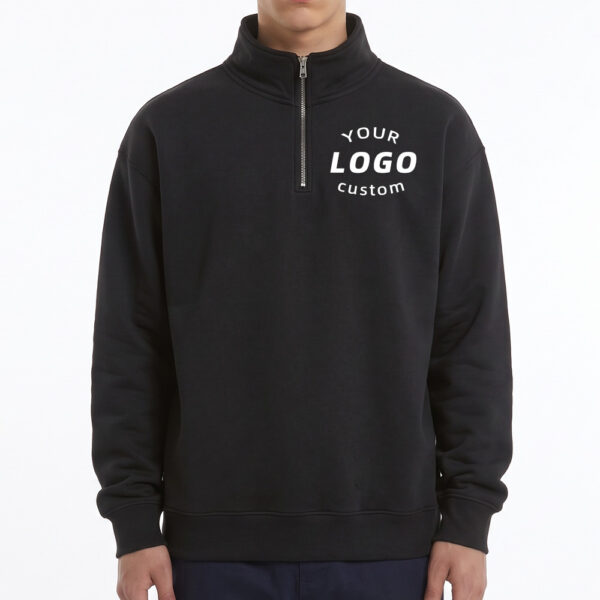 Custom Team Uniform Embroidered Midweight Mock Neck Quarter-Zip Sweatshirt with Custom Logo | 8.85 oz.