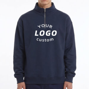 Custom Team Uniform Printed Midweight Mock Neck Quarter-Zip Sweatshirt with Custom Logo | 8.85 oz.