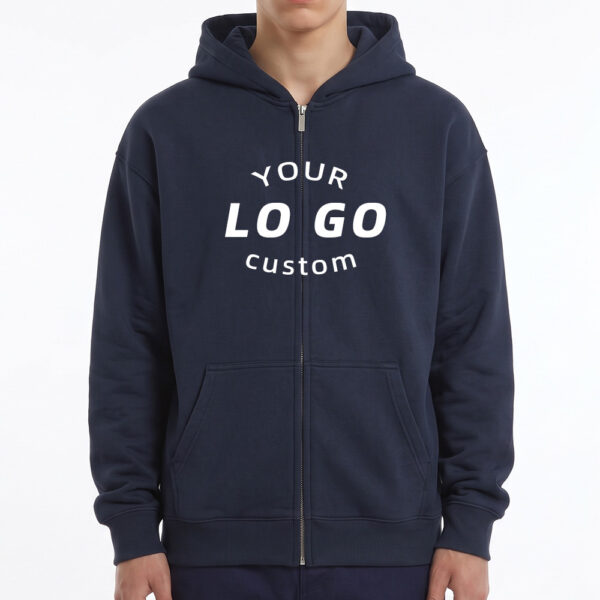 Custom Team Uniform Printed Midweight Full-Zip Hoodie with Custom Logo | 8.85 oz.